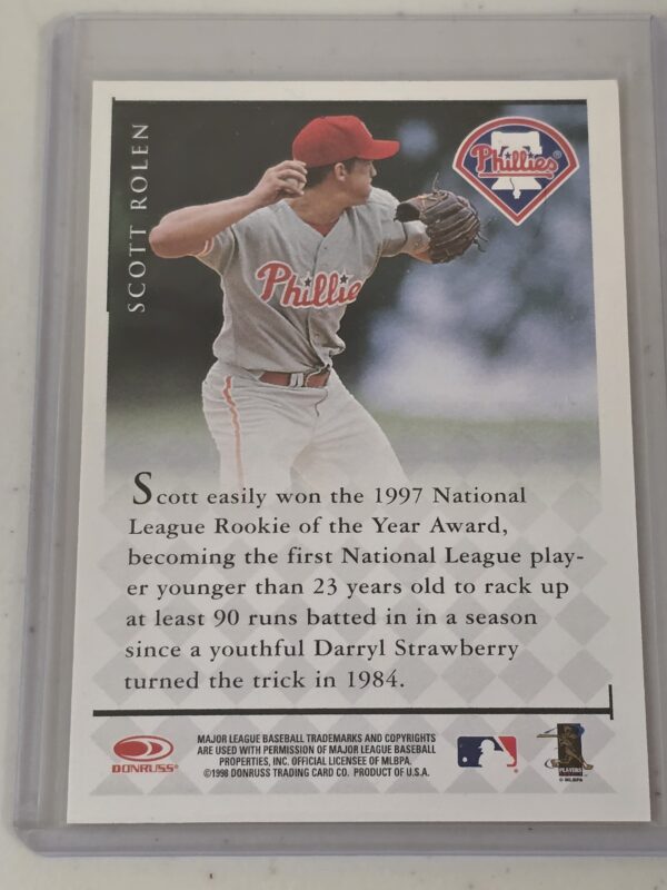 1998 Donruss Signature Scott Rolen Autograph - Image 2