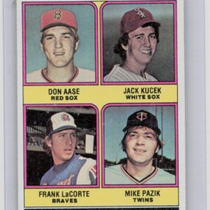 1976 Topps 1976 Rookie Pitchers Aase / Kucek / LaCorte / Pazik RC