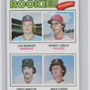 1977 Topps 1977 Rookie Pitchers Len Barker / Lerch / Minton / Overy