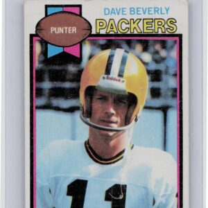 1979 Topps Dave Beverly Cream Colored Back #173 Packers