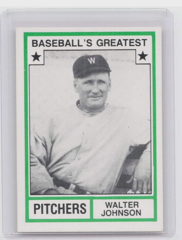 1982 TCMA Baseball's Greatest Pitchers (White Back) Walter Johnson #17 Senators