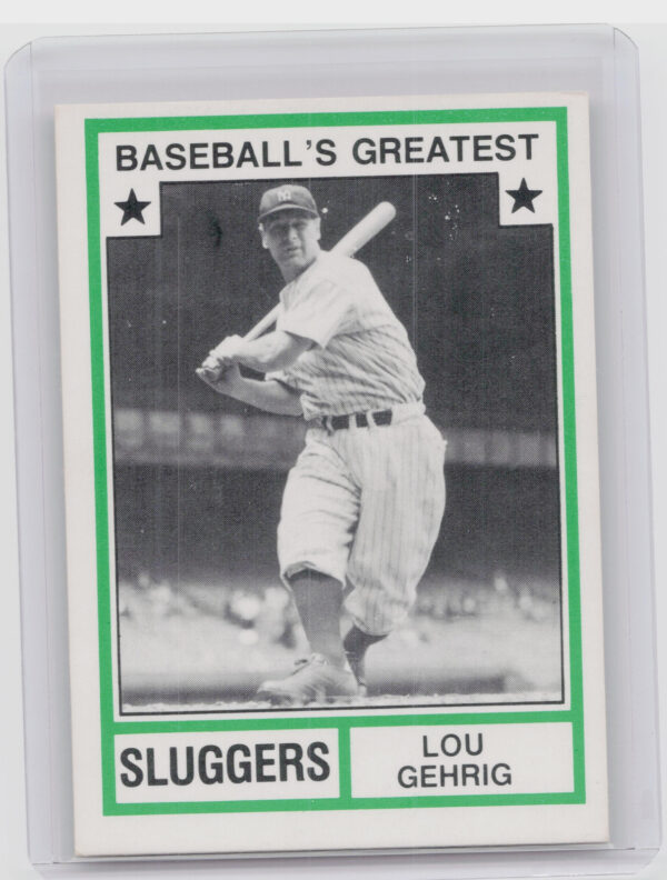 1982 TCMA Baseball's Greatest Sluggers (White Back) Lou Gehrig #19 Yankees
