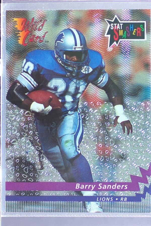 1992 Wild Card Barry Sanders #SS-1 Lions Stat Smashers