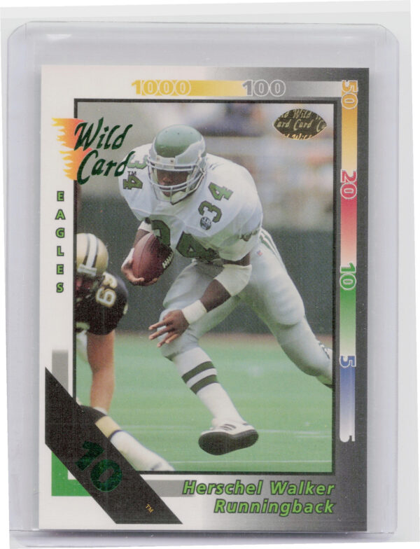 1992 Wild Card Herschel Walker 10 Stripe #428 Eagles