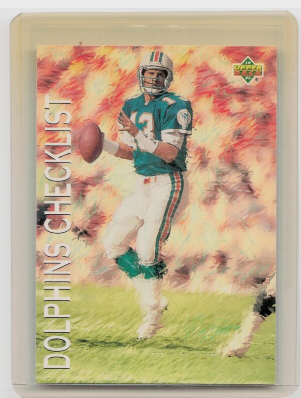 1993 Upper Deck Dolphins Checklist #74 Dolphins