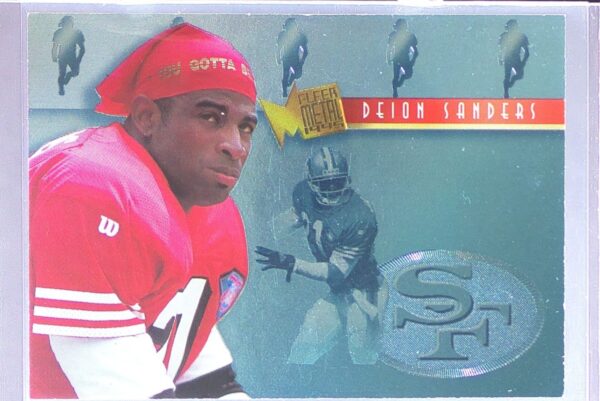 1995 Fleer Metal Deion Sanders #9 49ers Platinum Portraits
