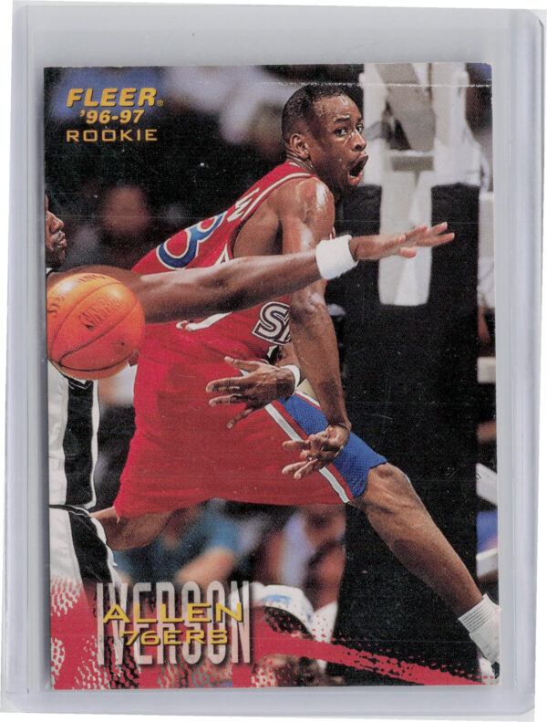 1996-97 Fleer Sprite Allen Iverson #28 76ers