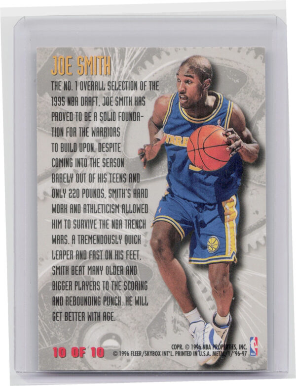 1996-97 Metal Joe Smith #10 Warriors Power Tools - Image 3