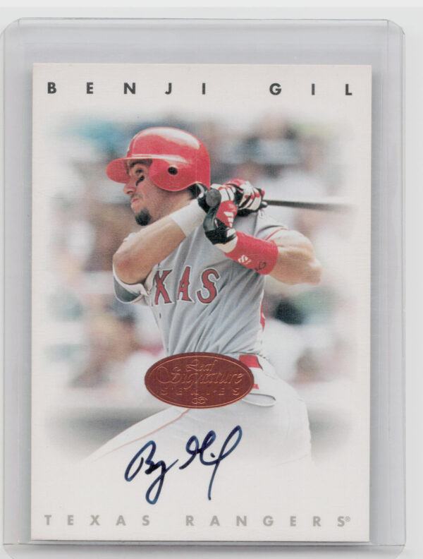 1996 Leaf Signature Series Benji Gil AU #NNO Rangers Autographs Bronze