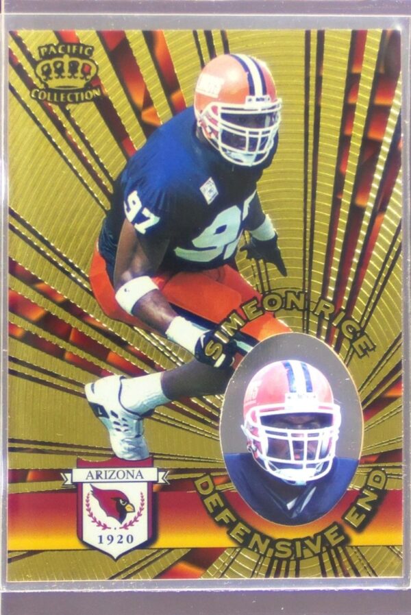 1996 Pacific Invincible Simeon Rice RC #I-4 Cardinals
