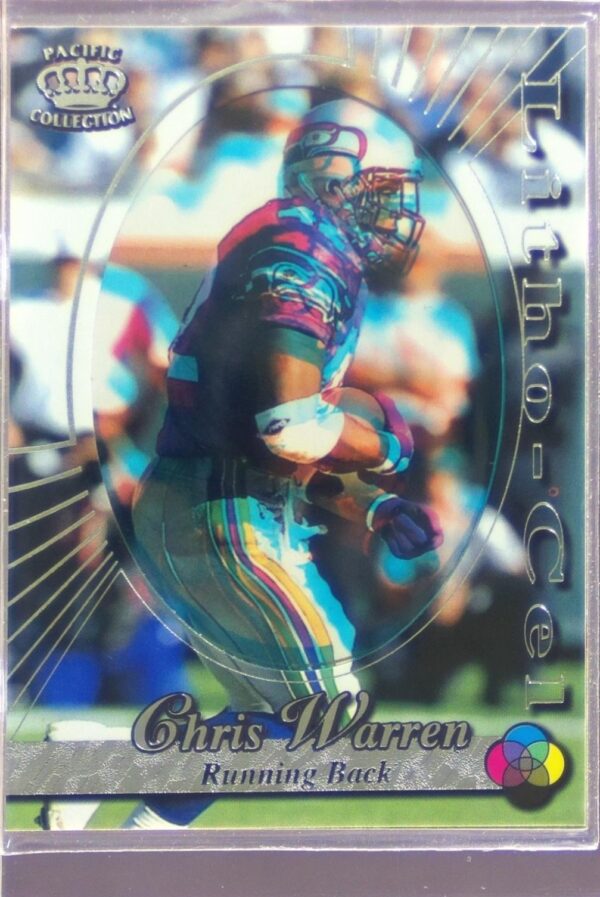 1996 Pacific Litho-Cel Chris Warren #Litho-94 Seahawks