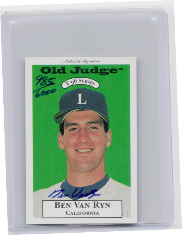 1996 Signature Rookies Old Judge Ben Van Ryn AU SN6000 #34 Dukes Signatures