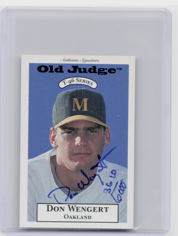 1996 Signature Rookies Old Judge Don Wengert AU SN6000 #36 Stars Signatures