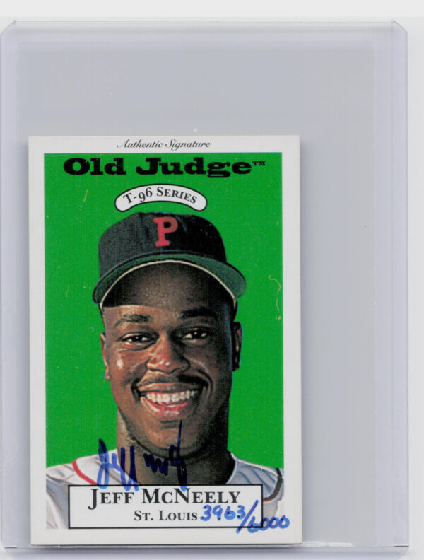 1996 Signature Rookies Old Judge Jeff McNeely AU SN6000 #20 Redbirds Signatures