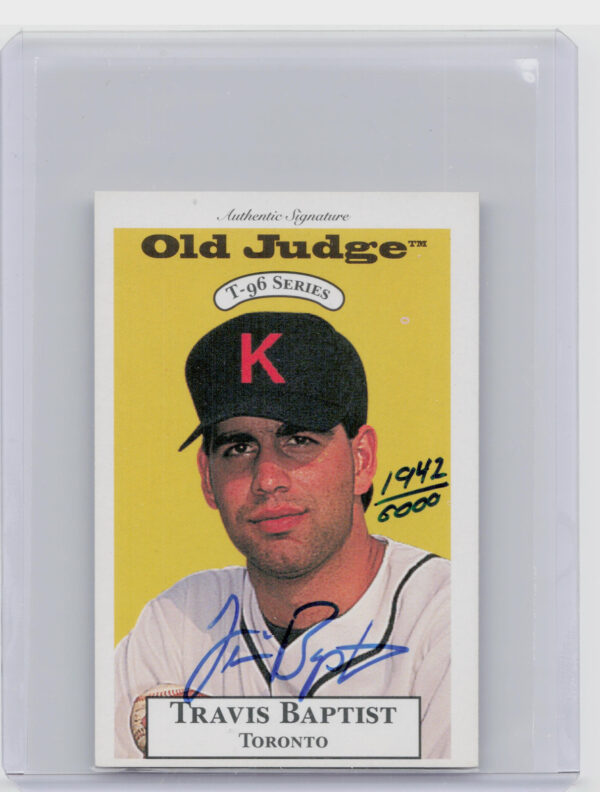 1996 Signature Rookies Old Judge Travis Baptist AU SN6000 #2 Chiefs Signatures