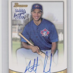 1998 Bowman Anthony Sanders AU #35 Jays Certified Autographs Blue Foil