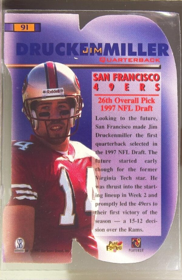1998 Pro Line DC III Jim Druckenmiller #91 49ers - Image 3