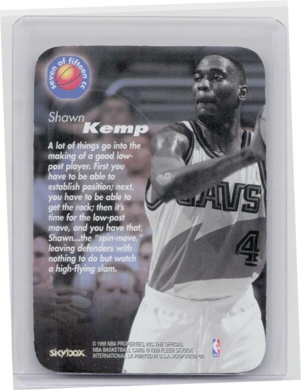 1999-00 Hoops Shawn Kemp #7CC Cavaliers Calling Card - Image 3
