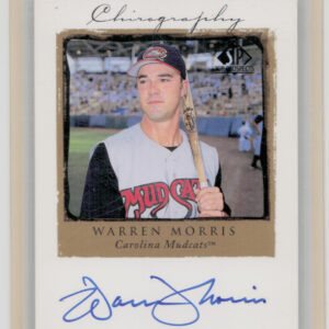 1999 SP Top Prospects Warren Morris AU #WM Mudcats Chirography