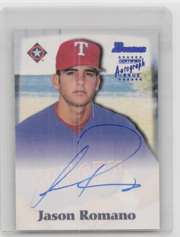 2000 Bowman Jason Romano AU #JR Rangers Autographs