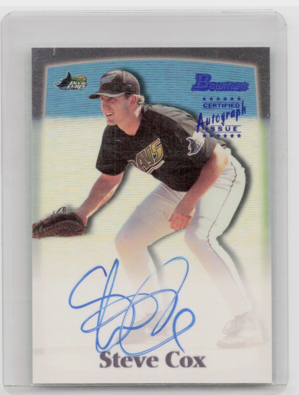 2000 Bowman Steve Cox AU #SC Rays Autographs