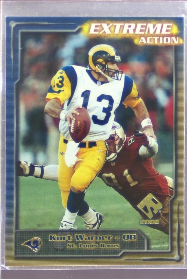 2000 Pacific Private Stock Kurt Warner #16 Rams Extreme Action