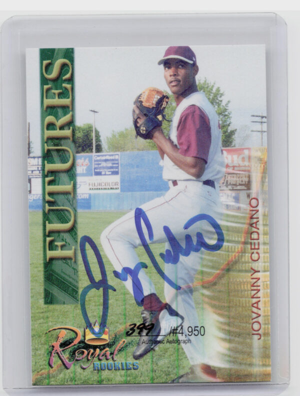 2000 Royal Rookies Futures Jovanny Cedeno AU SN4950 #7 Gnats Autographs