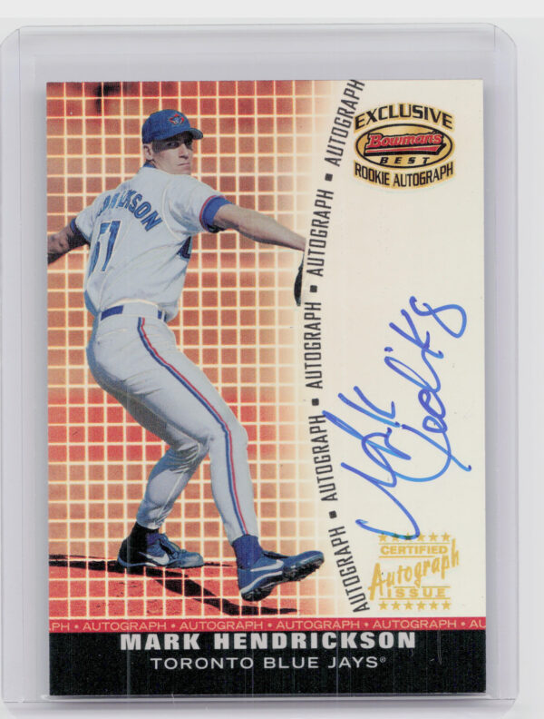 2001 Bowman's Best Mark Hendrickson AU #BBEA-MH Jays Exclusive Autographs