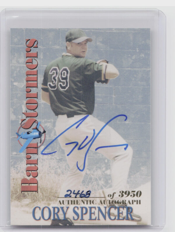 2001 Royal Rookies Throwbacks Corey Spencer AU SN3950 #B3 Sox Barnstormers Autog