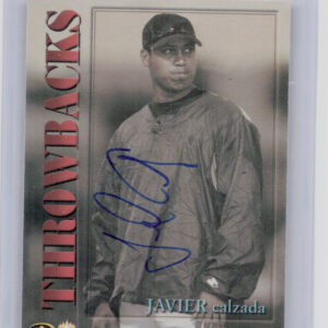 2001 Royal Rookies Throwbacks Javier Calzada AU SN5950 #30 Athletics Autographs