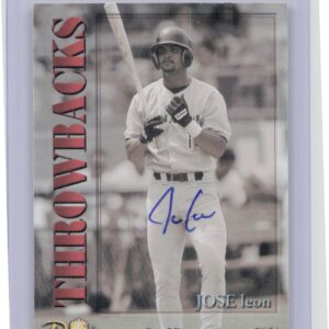 2001 Royal Rookies Throwbacks Jose Leon Auto /5950 #14 Orioles Autographs