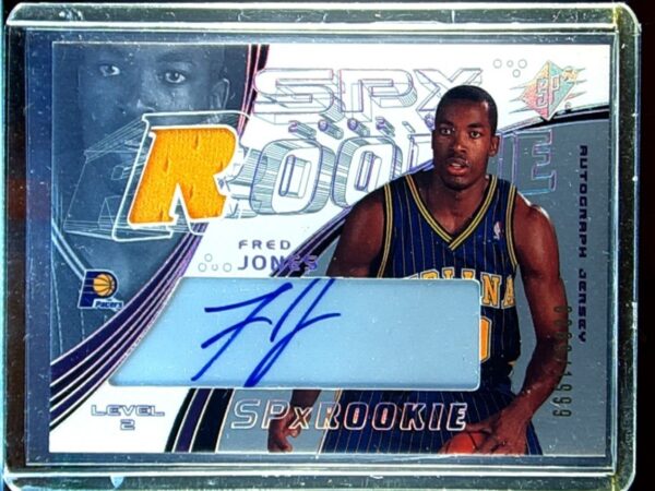 2002-03 SPx Fred Jones AUTO RC JSY /1999 #120 Pacers