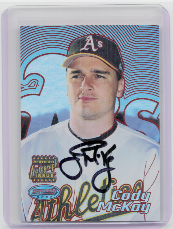 2002 Bowman's Best Cody McKay Red AU #171 Athletics
