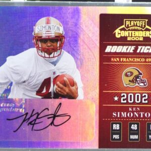 2002 Playoff Contenders Ken Simonton Auto /650 RC #145 49ers