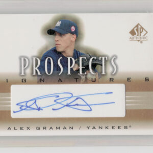 2002 SP Authentic Alex Graman AU #P-AG Yankees Prospects Signatures