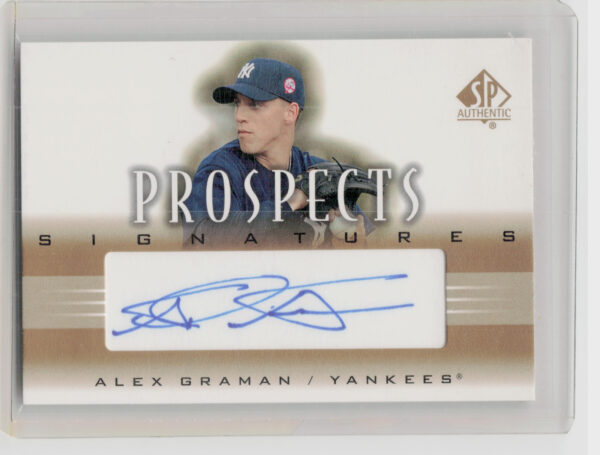 2002 SP Authentic Alex Graman AU #P-AG Yankees Prospects Signatures