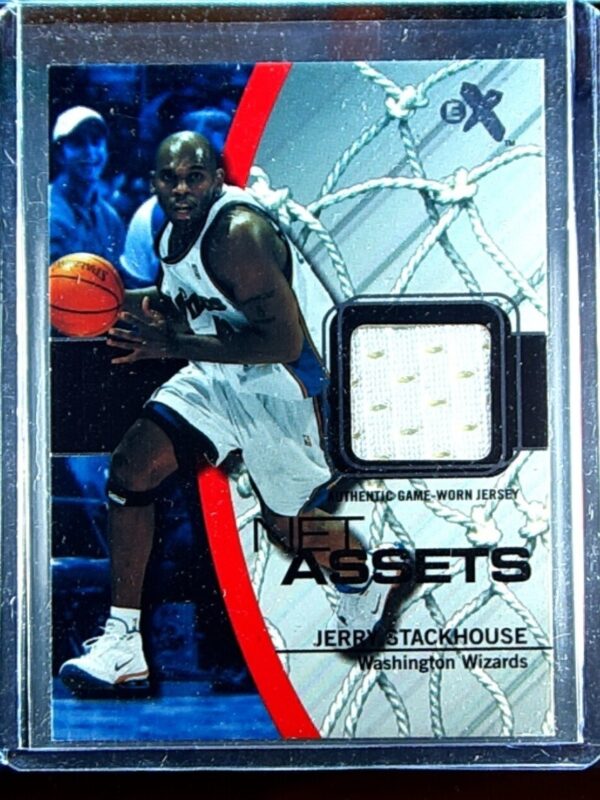 2003-04 E-X Jerry Stackhouse JSY #JS-NAJ Wizards Net Assets Game Used