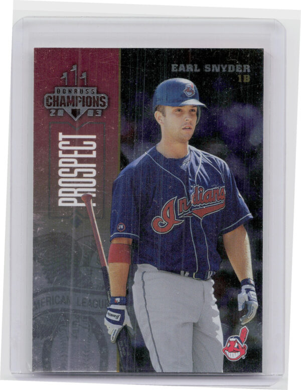 2003 Donruss Champions Earl Snyder Metalized SN100 #79 Indians