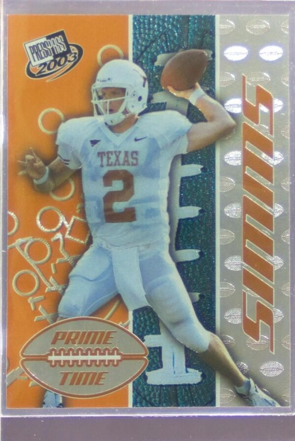 2003 Press Pass Chris Simms #PT9 Longhorns Primetime