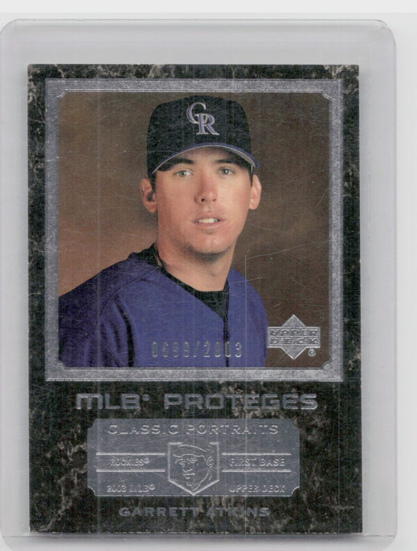 2003 Upper Deck Classic Portraits Garrett Atkins SN2003 #180 Rockies