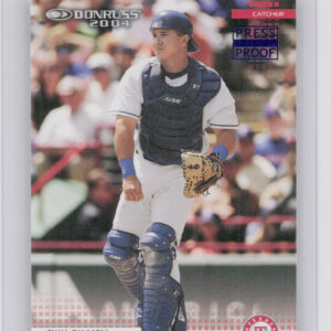 2004 Donruss Einar Diaz Press Proofs Blue SN100 #199 Rangers
