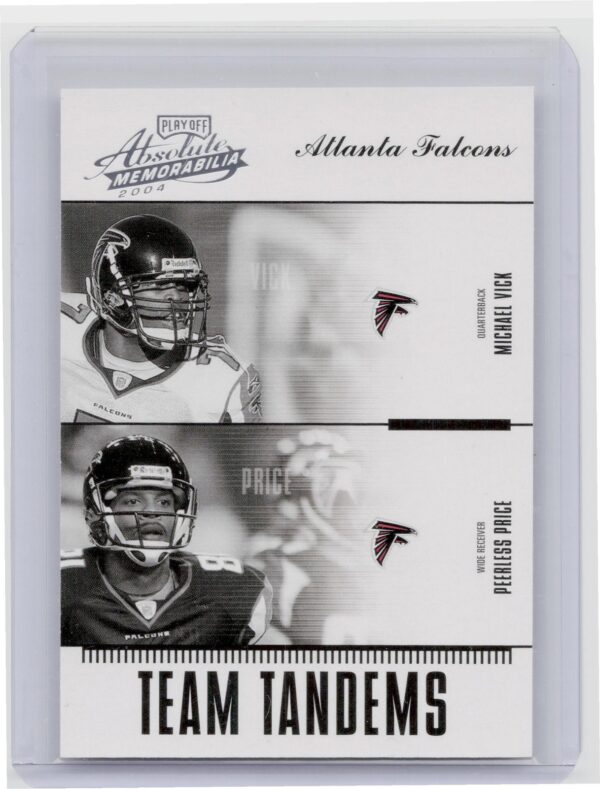 2004 Playoff Absolute Memorabilia Michael Vick/Peerless Price #TAN-2 Falcons