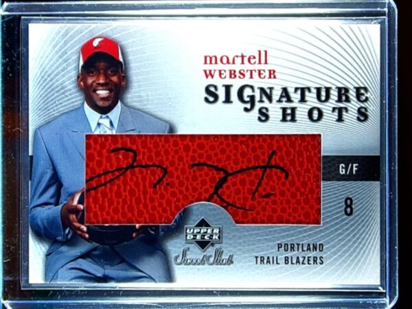 2005-06 UD Sweet Shot martell webster Auto #SS-WE Blazers Signature Shots