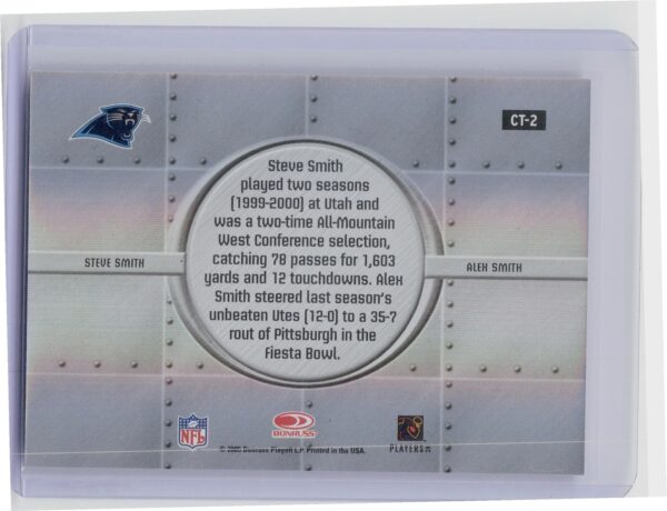 2005 Donruss Elite Steve Smith / Alex Smith #CT-2 Utes College Ties - Image 3