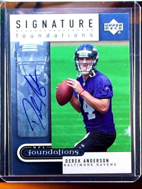 2005 Upper Deck Foundations Derek Anderson AU #SF-DA Ravens Signature Foundation