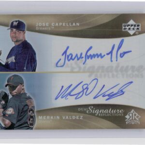 2005 Upper Deck Reflections Jose Capellan / Merkin Valdez AU #JCMV Giants Dual S