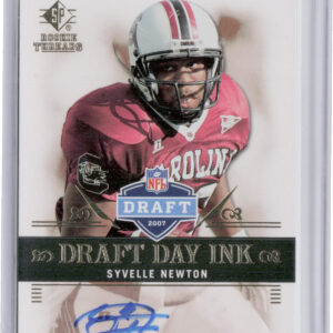 2007 SP Rookie Threads Syvelle Newton AU #DDI-SN Gamecocks Draft Day Ink