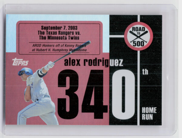 2008 Finest Alex Rodriguez #ARHR340 Rangers Alex Rodriguez: Road to 500