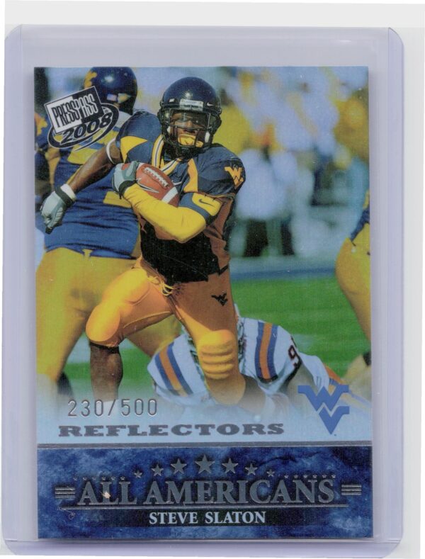 2008 Press Pass Steve Slaton Reflectors /500 #87 Mountaineers