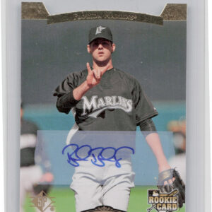 2008 Upper Deck Timeline Burke Badenhop AU #183 Marlins 1995 SP Top Prospects Au